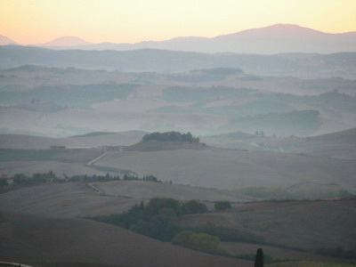 La Val d'Arbia vista da Grotti 