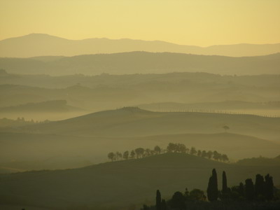 La Val d'Arbia vista da Grotti 